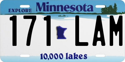 MN license plate 171LAM