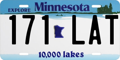 MN license plate 171LAT