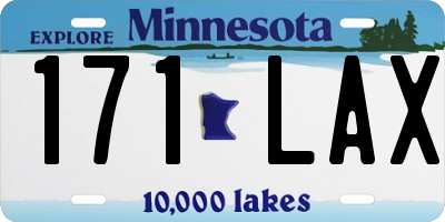 MN license plate 171LAX
