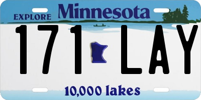 MN license plate 171LAY