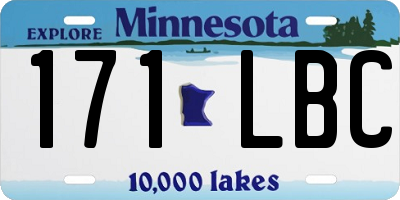 MN license plate 171LBC