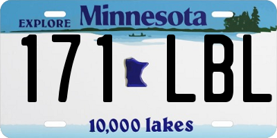 MN license plate 171LBL