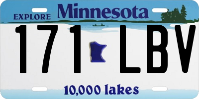 MN license plate 171LBV