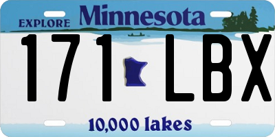 MN license plate 171LBX