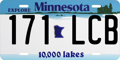 MN license plate 171LCB
