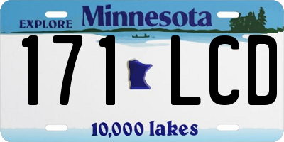 MN license plate 171LCD