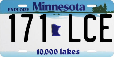 MN license plate 171LCE