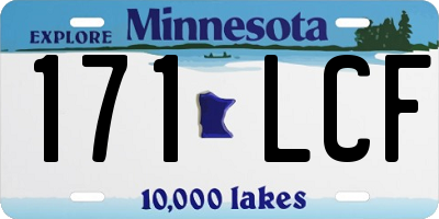 MN license plate 171LCF