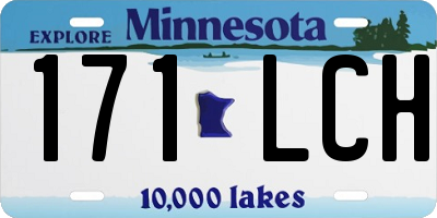 MN license plate 171LCH
