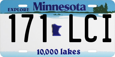 MN license plate 171LCI