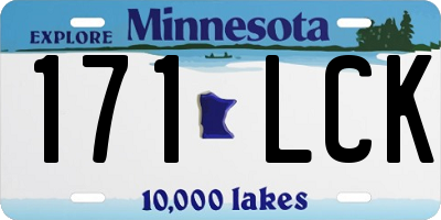 MN license plate 171LCK