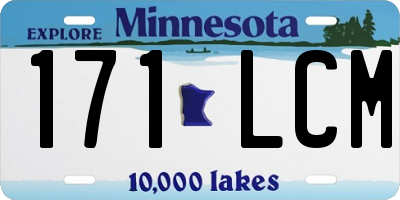 MN license plate 171LCM