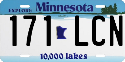 MN license plate 171LCN