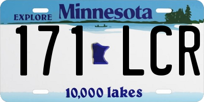 MN license plate 171LCR
