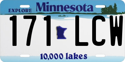 MN license plate 171LCW