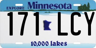 MN license plate 171LCY