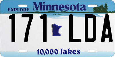 MN license plate 171LDA