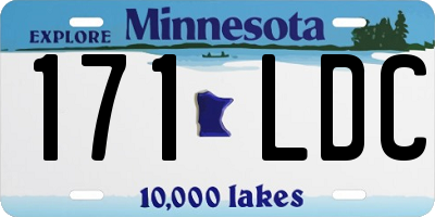 MN license plate 171LDC