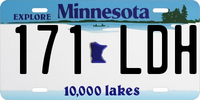 MN license plate 171LDH