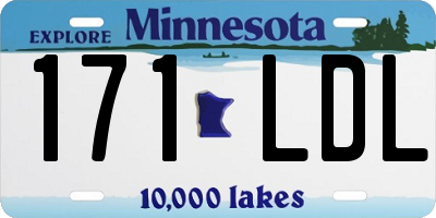 MN license plate 171LDL