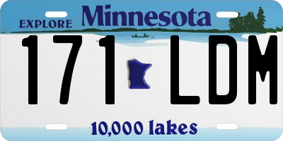 MN license plate 171LDM