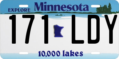 MN license plate 171LDY