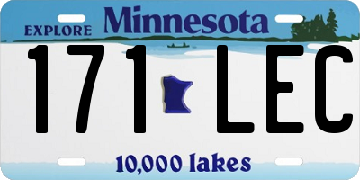 MN license plate 171LEC