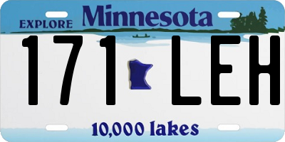MN license plate 171LEH