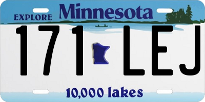 MN license plate 171LEJ