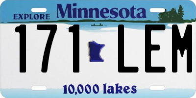 MN license plate 171LEM