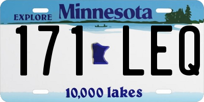 MN license plate 171LEQ