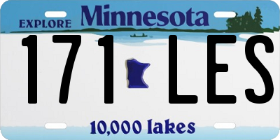 MN license plate 171LES