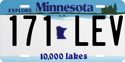 MN license plate 171LEV