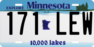 MN license plate 171LEW