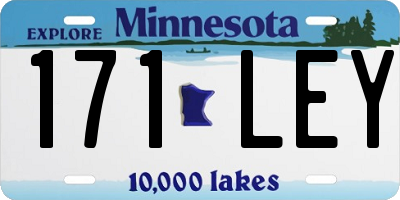 MN license plate 171LEY