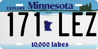 MN license plate 171LEZ