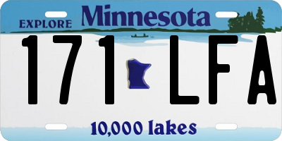 MN license plate 171LFA