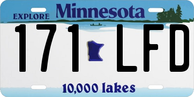 MN license plate 171LFD