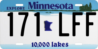 MN license plate 171LFF