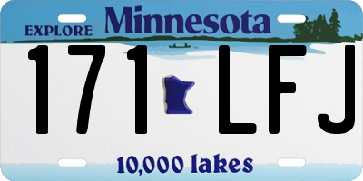 MN license plate 171LFJ