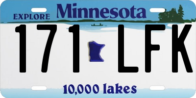 MN license plate 171LFK