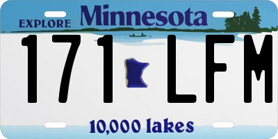 MN license plate 171LFM