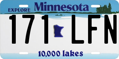 MN license plate 171LFN