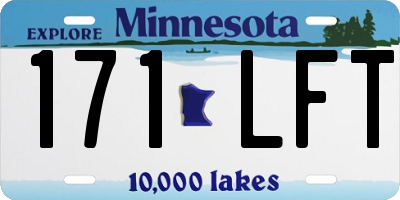 MN license plate 171LFT