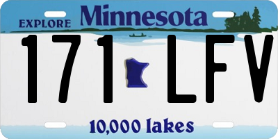 MN license plate 171LFV