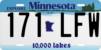 MN license plate 171LFW