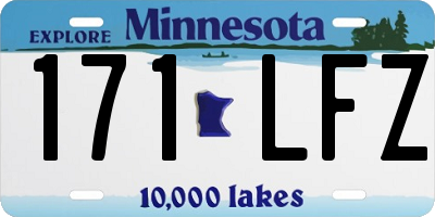 MN license plate 171LFZ