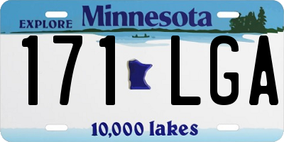 MN license plate 171LGA