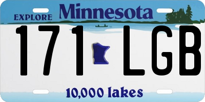 MN license plate 171LGB