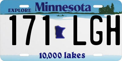 MN license plate 171LGH